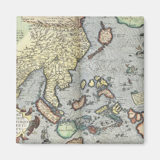 kaart van India | 1592 Magneet (Voorkant)