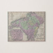  kaart van India (1853) Legpuzzel (Horizontaal)