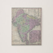  kaart van India (1853) Legpuzzel (Verticaal)