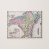  kaart van India (1855) Legpuzzel (Horizontaal)