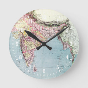  kaart van India   1877 Ronde Klok