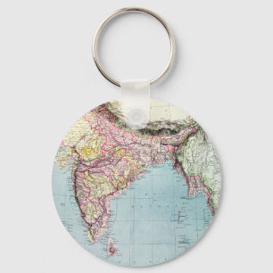  kaart van India   1877 Sleutelhanger
