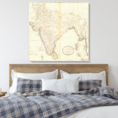 Kaart van India Canvas Afdruk (Insitu (Slaapkamer))