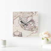 Kaart van India en Oost-India Vierkante Klok (Huis)