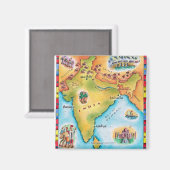 Kaart van India Magneet (Voorkant / Achterkant)