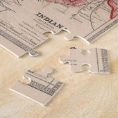  kaart van Indiana (1883) Legpuzzel (Zijkant)