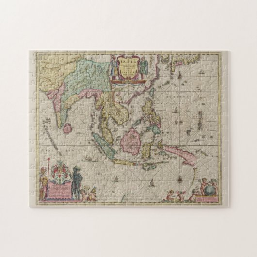  kaart van Indonesië (1665) Legpuzzel (Horizontaal)