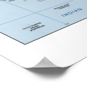 Kaart van Indonesië Poster (Hoek)