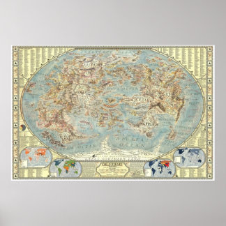 Kaart van internet 2.0. poster