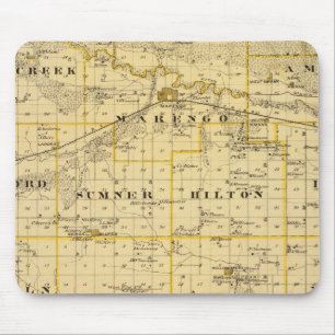 Kaart van Iowa County, staat Iowa Muismat