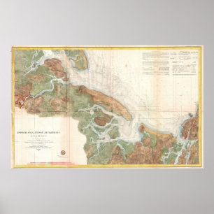 kaart van Ipswich en Annisquam Harbour (1857) Poster