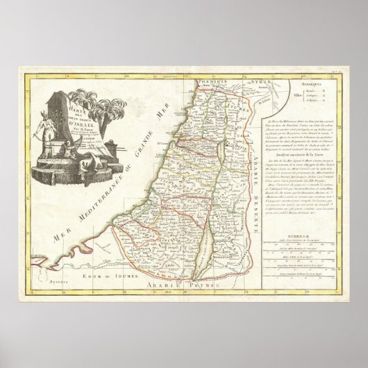 kaart van Israël (1770) Poster (Voorkant)