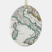 kaart van Italië (1706) Keramisch Ornament (Rechts)