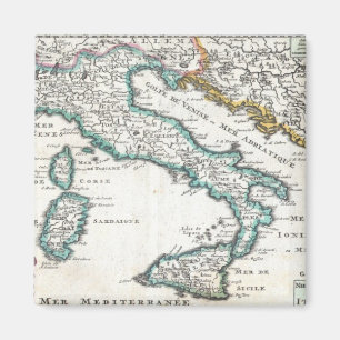  kaart van Italië (1706) Magneet