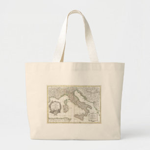kaart van Italië (1770) Grote Tote Bag