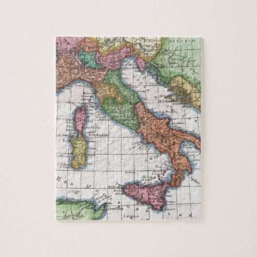  kaart van Italië (1780) Legpuzzel (Verticaal)