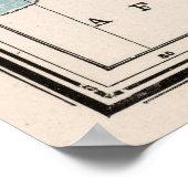 kaart van Italië (1893) Poster (Hoek)