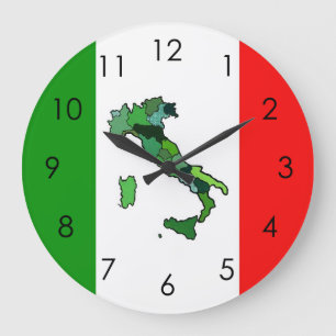 Kaart van Italië en Italiaanse vlag Grote Klok