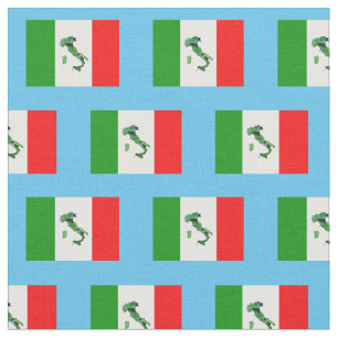 Kaart van Italië en Italiaanse vlag Stof