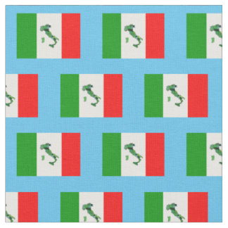 Kaart van Italië en Italiaanse vlag Stof