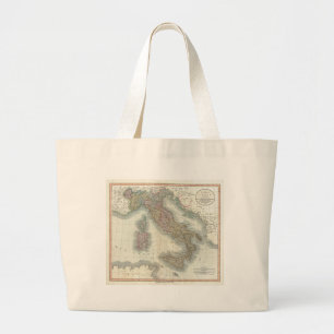 kaart van Italië Grote Tote Bag