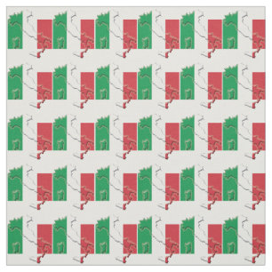 KAART VAN ITALIË Italiaanse vlag Stof