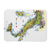 Kaart van Italië Magneet (Horizontaal)