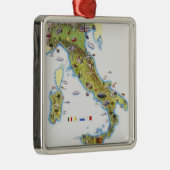 Kaart van Italië Metalen Ornament (Rechts)