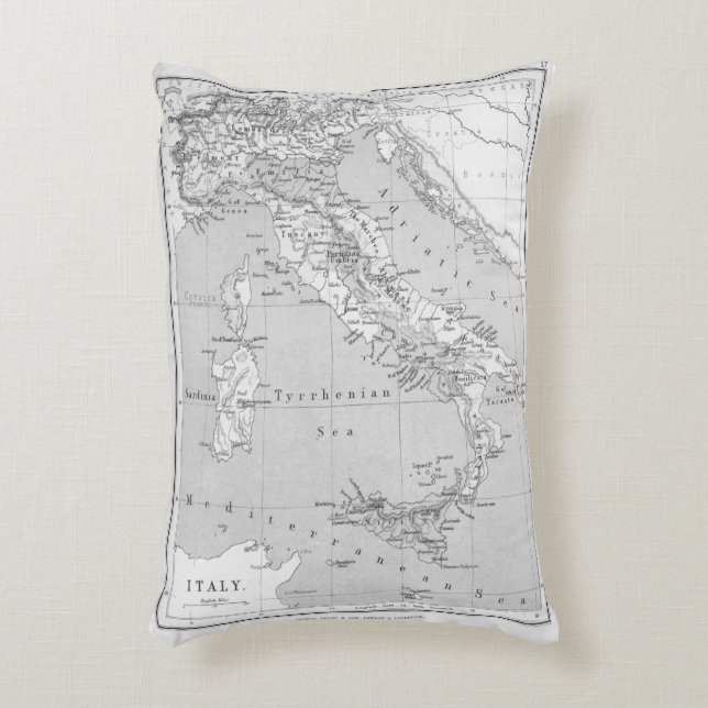  kaart van Italië Pillow Accent Kussen (Voorkant(Verticaal))