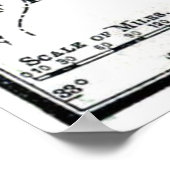  kaart van Italië Poster (Hoek)