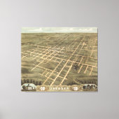 kaart van Jackson Tennessee (1870) Canvas Afdruk (Voorkant)