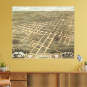 kaart van Jackson Tennessee (1870) Canvas Afdruk (Insitu (Woonkamer))