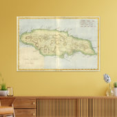  kaart van Jamaica (1780) Canvas Afdruk (Insitu (Woonkamer))