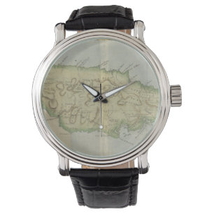  kaart van Jamaica (1780) Horloge