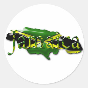 Kaart van Jamaica Sticker