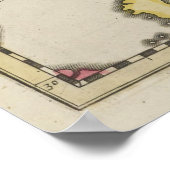  kaart van Japan (1665) Poster (Hoek)