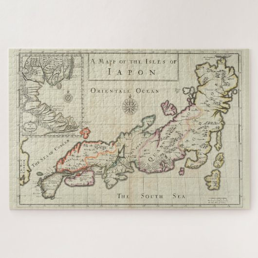  kaart van Japan (1684) Legpuzzel (Horizontaal)