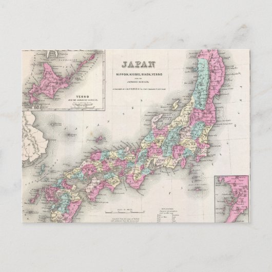  kaart van Japan (1855) (Voorkant)