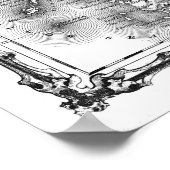  kaart van Japan (1855) BW Poster (Hoek)