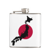 Kaart van Japan Heupfles (Voorkant)