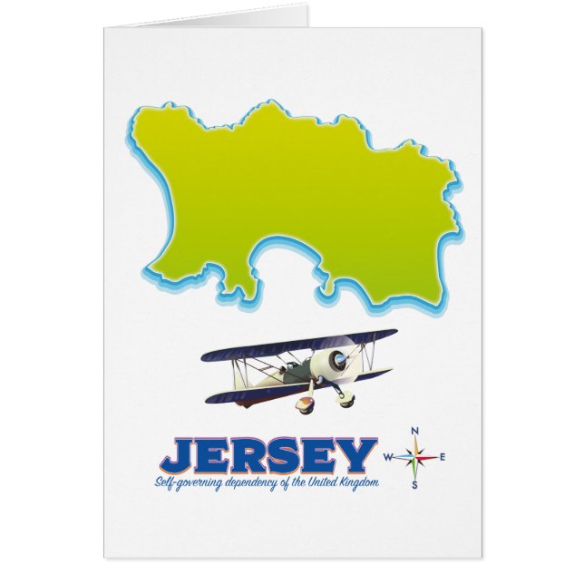 Kaart van Jersey. (Voorkant)