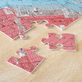  kaart van Jersey City NJ (1955) 2 Legpuzzel (Zijkant)