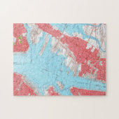  kaart van Jersey City NJ (1955) 2 Legpuzzel (Horizontaal)