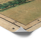  kaart van Jeruzalem Israël (1584) Poster (Hoek)