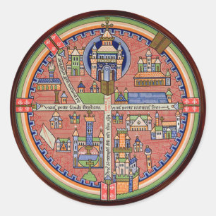 Kaart van Jeruzalem sticker