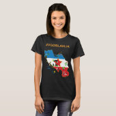 kaart van Joegoslavië T-shirt (Voorkant volledig)
