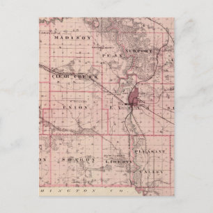 Kaart van Johnson County, staat Iowa