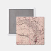 Kaart van Johnson County, staat Iowa Magneet (Voorkant / Achterkant)