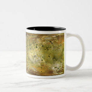 Kaart van Jupiter's maan Lo Tweekleurige Koffiemok