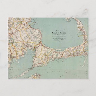 kaart van Kaap en massachusetts
